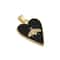 12 Pack: Gold & Black Heart Bee Pendant by Bead Landing™